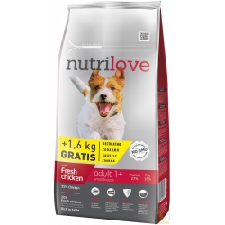 NUTRILOVE ADULT SMALL CHICKEN 8kg+1,6kg GRATIS